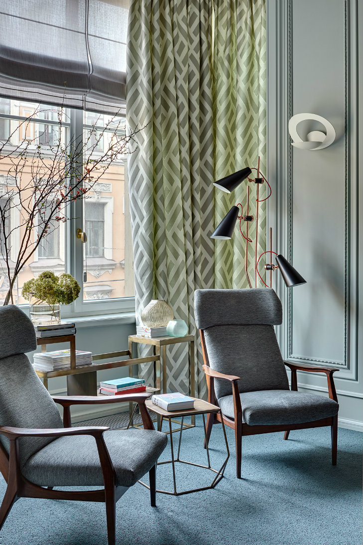 Mid-century Modern apartment’s living room designs