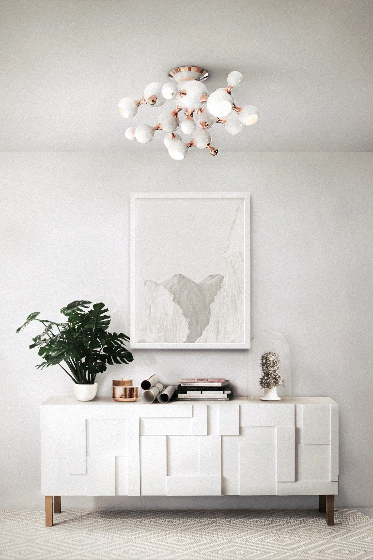 The 5 most flawless living room ideas ever in white delightfull atomic ceiling light