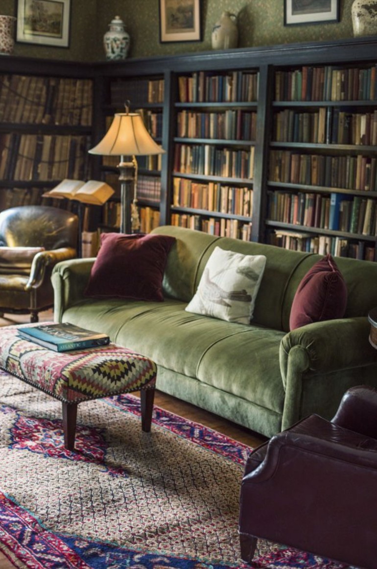 Living Room Ideas: Vintage Home Libraries