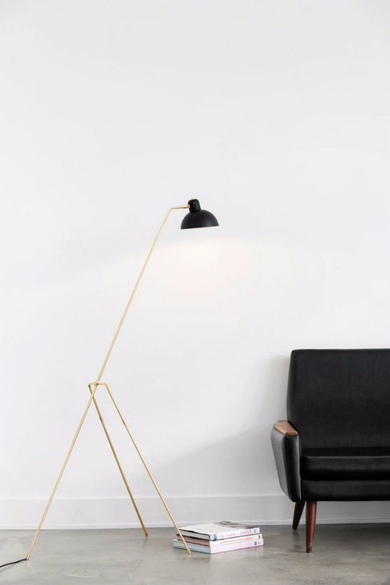 Living Room Ideas: Golden Floor Lamps