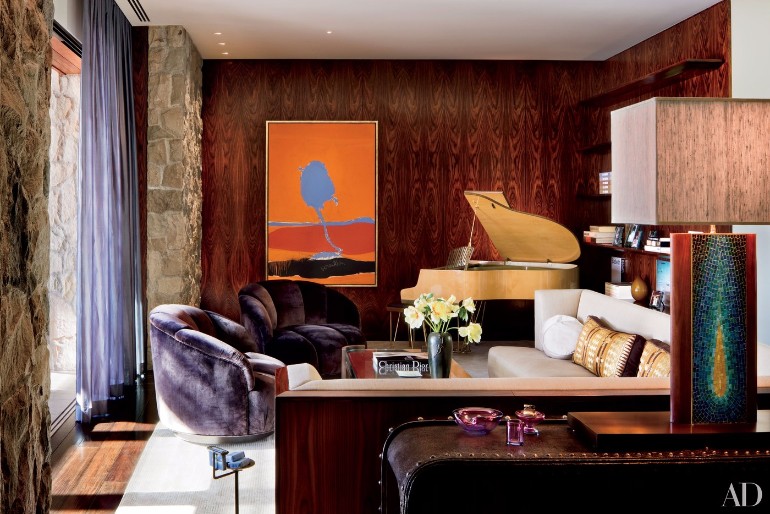 Meet Jennifer Aniston Mid-Century Modern Living Room in Beverly Hills