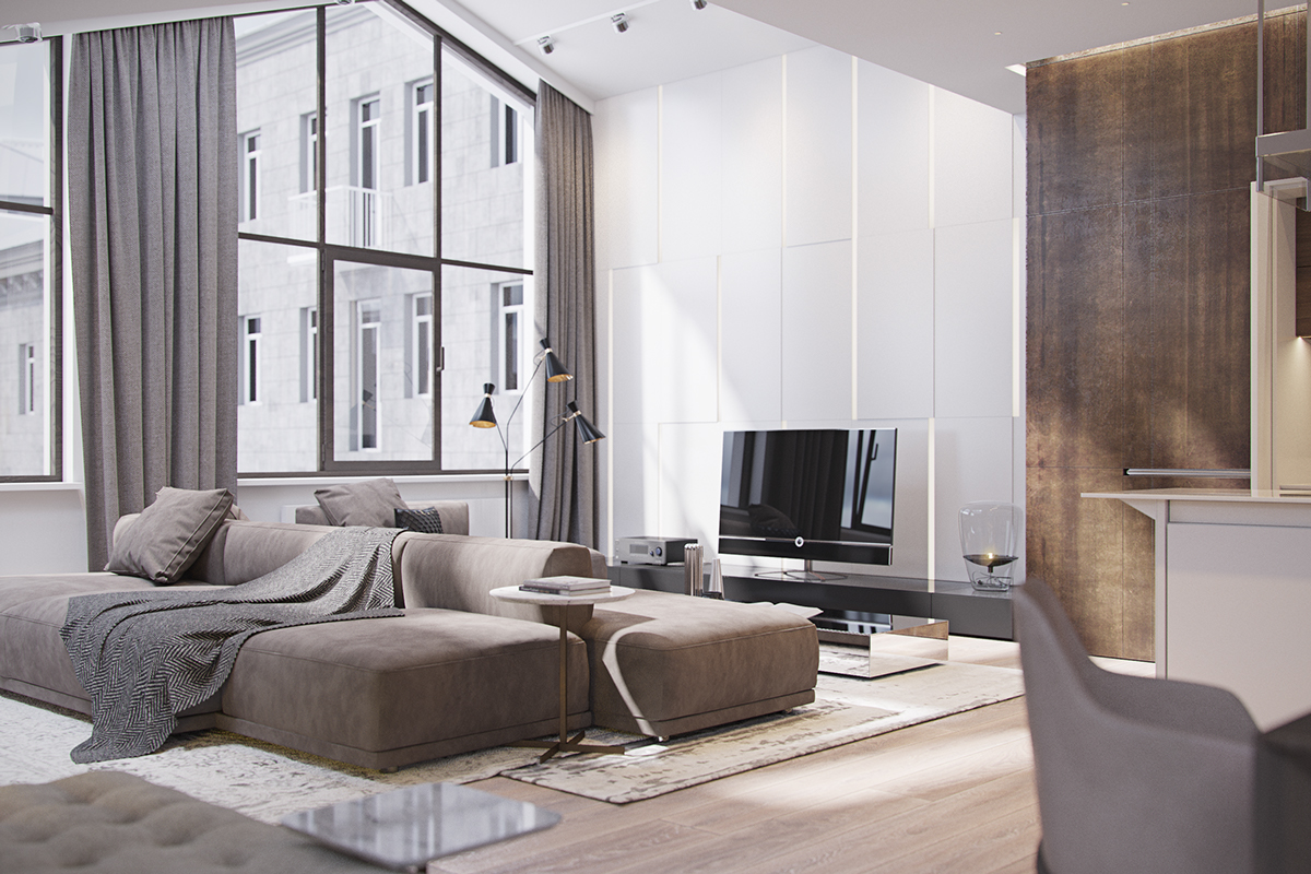 Modern Living Room with Stunning Lighting Designs