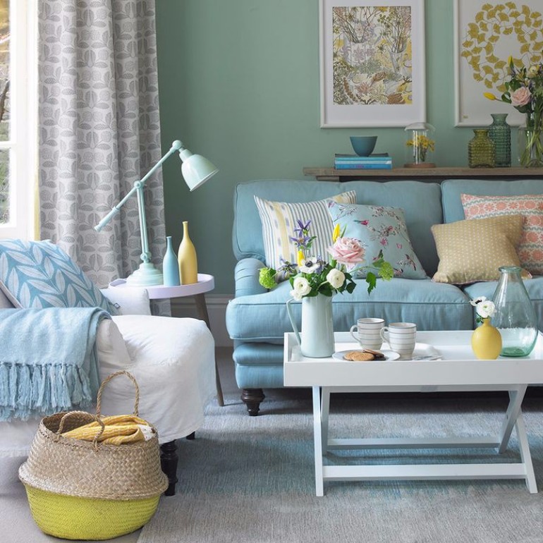 Mood Board: Duck Egg Living Room Ideas For Your Home
